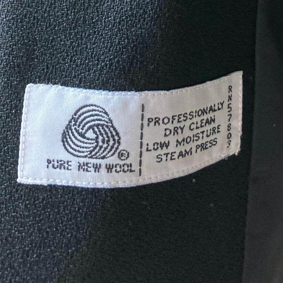 Vintage Norton Mcnaughton Petite Black 100% Wool Blazer 6P - Picture 7 of 7